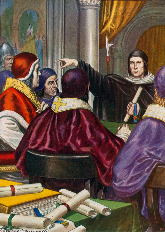 Roland de Parme apportant une lettre pour le Pape Grégoire VII de la part d