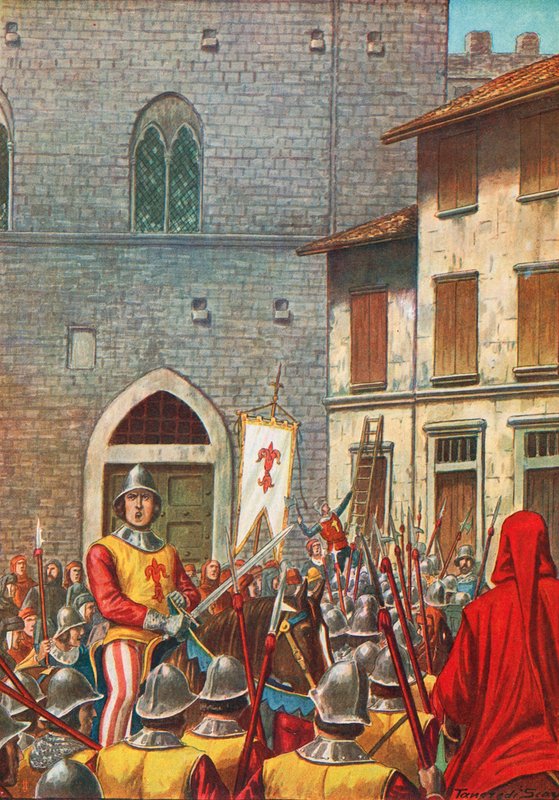La maison de Corso Donati attaquée par les Florentins après qu