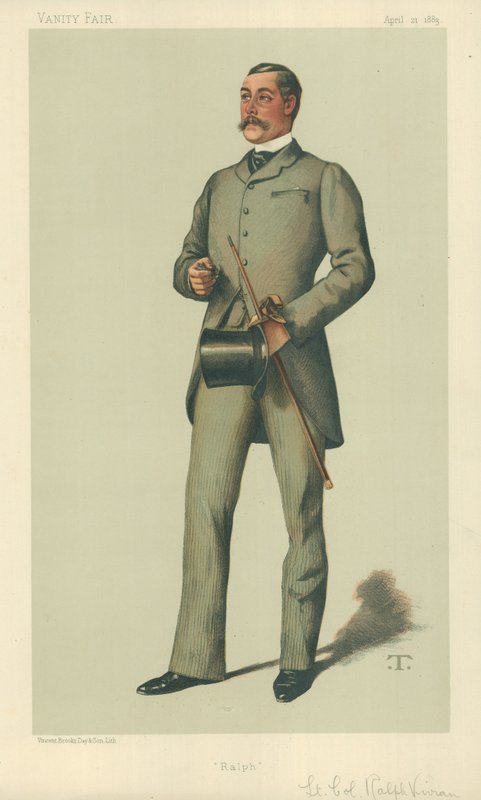 Lieutenant-colonel Ralph Vivian, Ralph, 21 avril 1883, caricature de Vanity Fair - Theobald Chartran