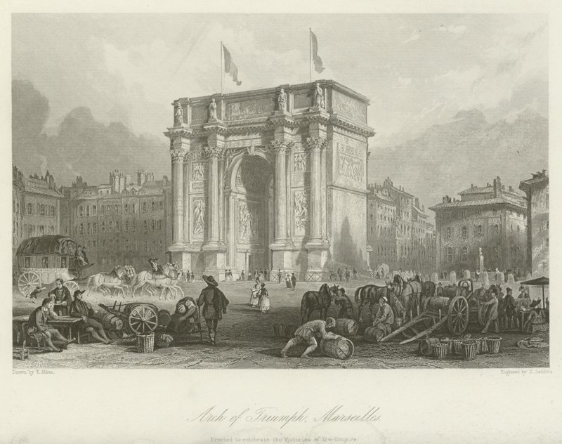 Arc de Triomphe, Marseille - Thomas Allom