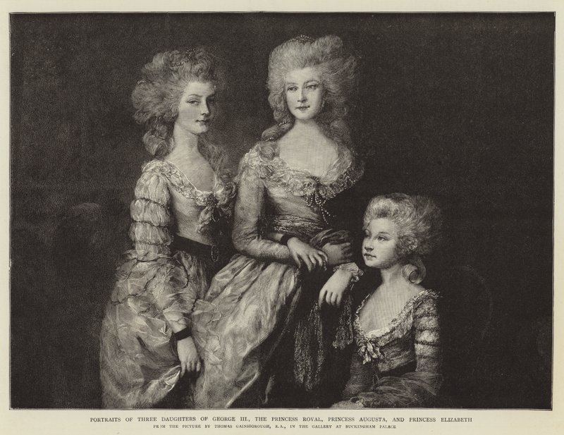 Portraits des trois filles de George III, la princesse royale, la princesse Augusta et la princesse Elizabeth - Thomas Gainsborough