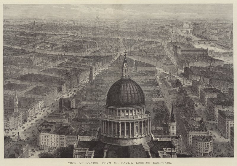 Vue de Londres depuis la cathédrale Saint-Paul, regardant vers l