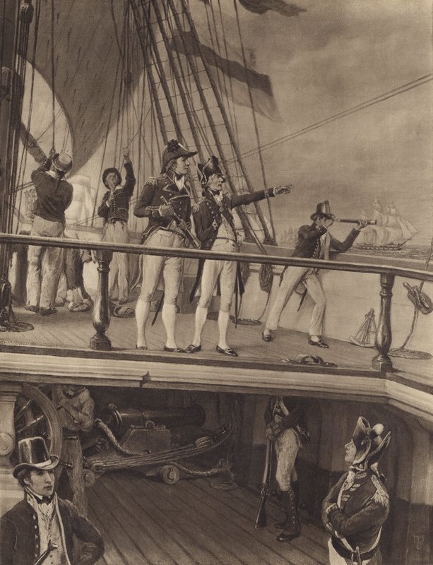 La poursuite de Nelson après la flotte française, 1805 - Thomas after Davidson