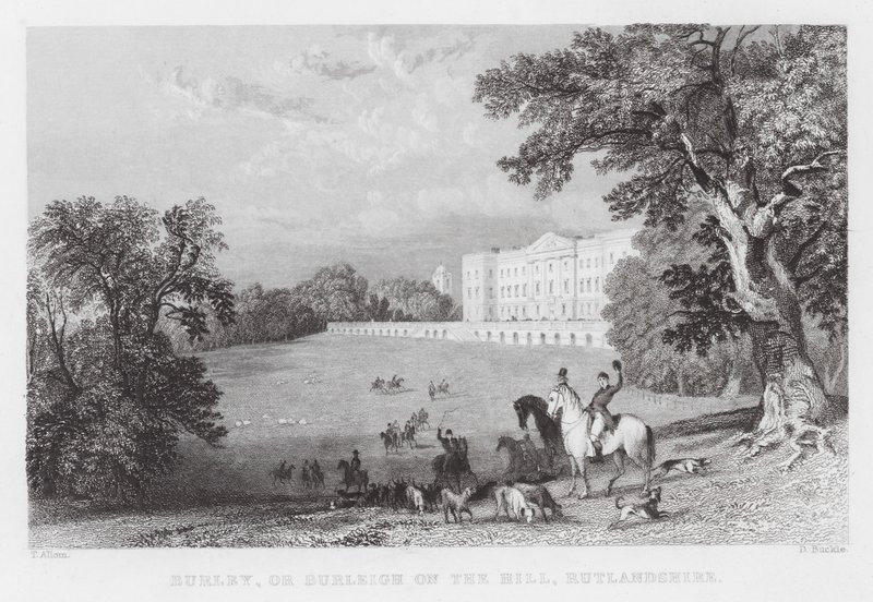 Burley, ou Burleigh on the Hill, Rutlandshire (gravure) - Thomas (after) Allom