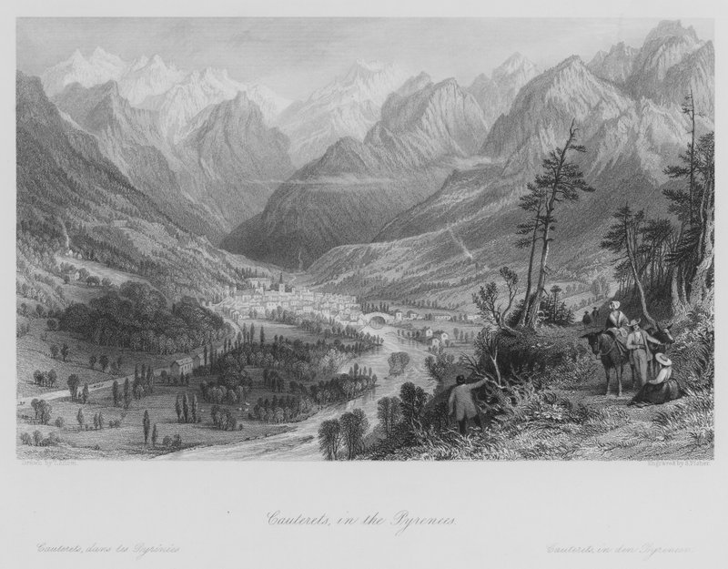 Cauterets, dans les Pyrénées (gravure) - Thomas (after) Allom