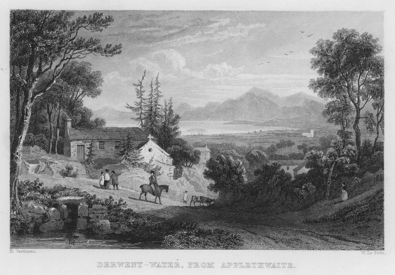 Derwent Water, de Applethwaite - Thomas (after) Allom