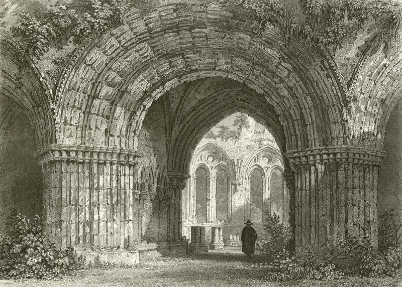 Salle capitulaire, Abbaye de Furness - Thomas Allom