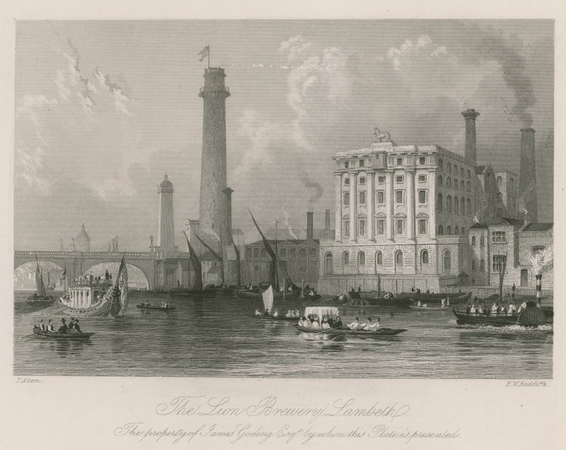 La Brasserie du Lion à Lambeth - Thomas Allom