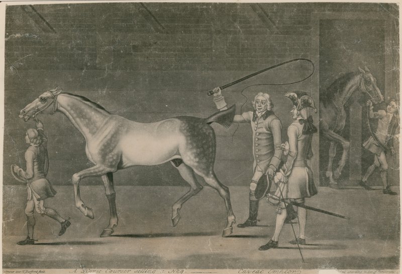 Un marchand de chevaux vendant un cheval - caveat emptor - Thomas Burford