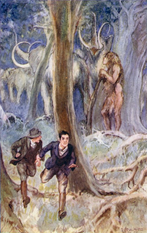 Illustration pour Voyage au centre de la Terre de Jules Verne (lithographie en couleur) - Thomas Cantrell Dugdale