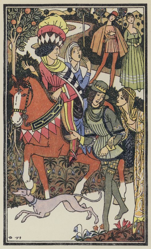 Illustration pour Le Décaméron de Boccace (lithographie couleur) - Thomas Derrick
