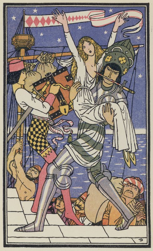 Illustration pour Le Décaméron de Boccace (lithographie couleur) - Thomas Derrick