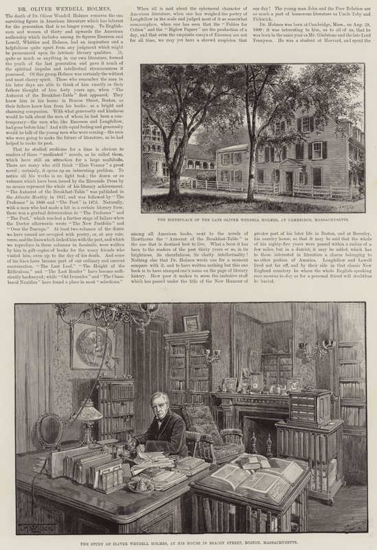 Dr Oliver Wendell Holmes - Thomas Harrington Wilson