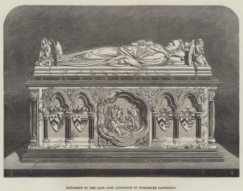 Monument au défunt Lord Lyttelton dans la cathédrale de Worcester - Thomas Harrington Wilson