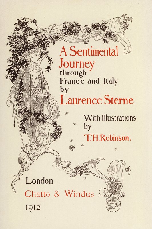 Illustration pour A Sentimental Journey de Laurence Sterne (lithographie) - Thomas Heath Robinson