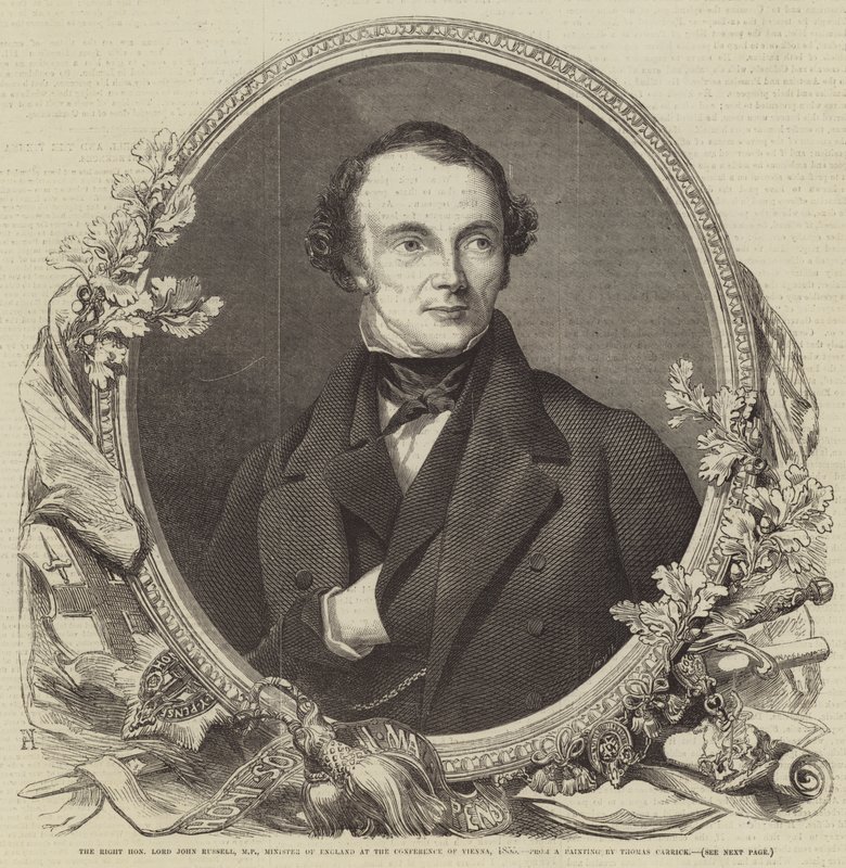 Le très honorable Lord John Russell, MP, ministre d