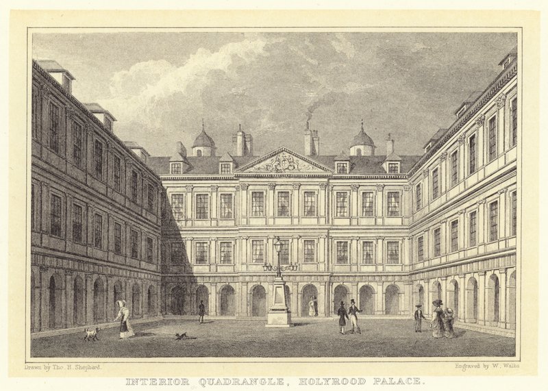 Cour intérieure, Palais de Holyrood - Thomas Hosmer (after) Shepherd