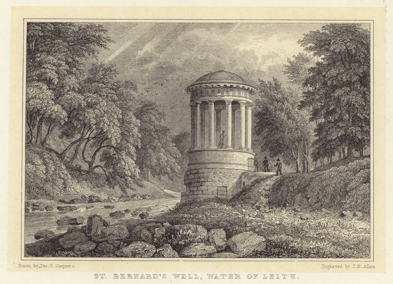 Puits de St Bernard, Water of Leith - Thomas Hosmer (after) Shepherd