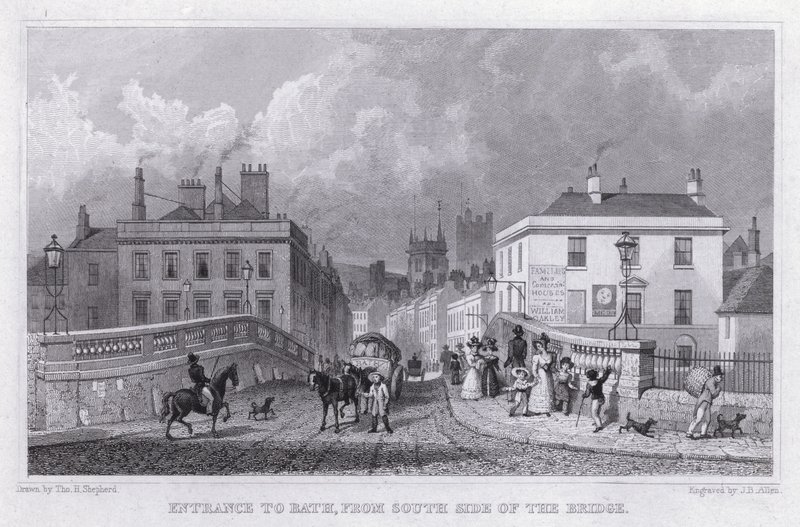 Entrée de Bath, du côté sud du pont - Thomas Hosmer Shepherd