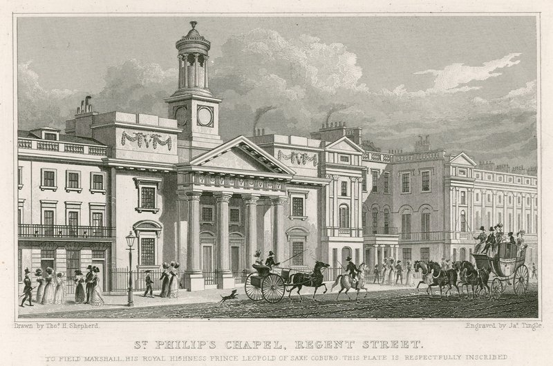 Chapelle Saint-Philippe, Regent Street, Londres - Thomas Hosmer Shepherd