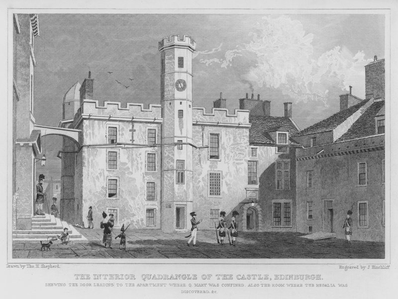 Le Quadrilatère intérieur du château, Édimbourg - Thomas Hosmer Shepherd