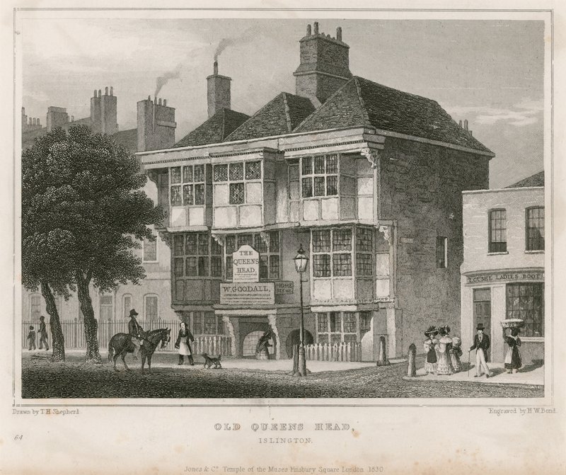 La vieille tête de la reine, Islington - Thomas Hosmer Shepherd