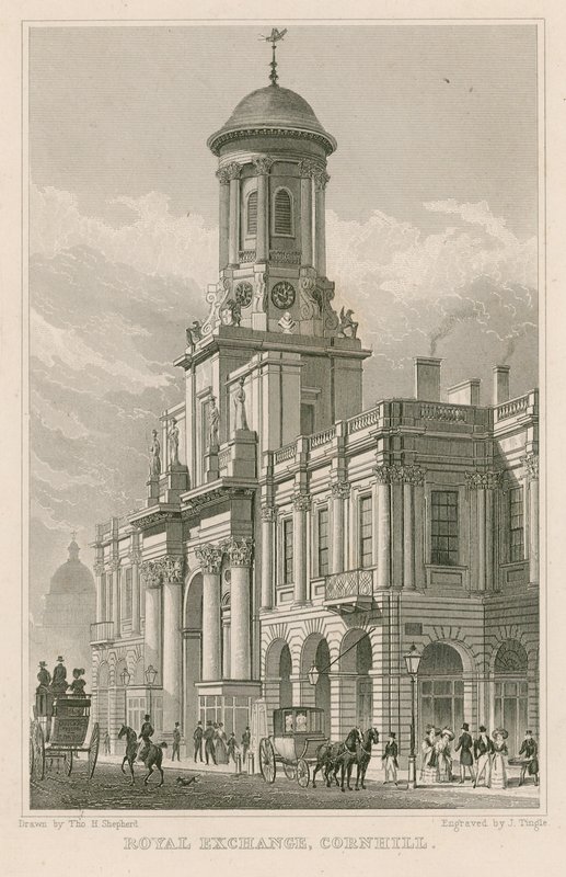 La Bourse Royale, Cornhill, Londres - Thomas Hosmer Shepherd