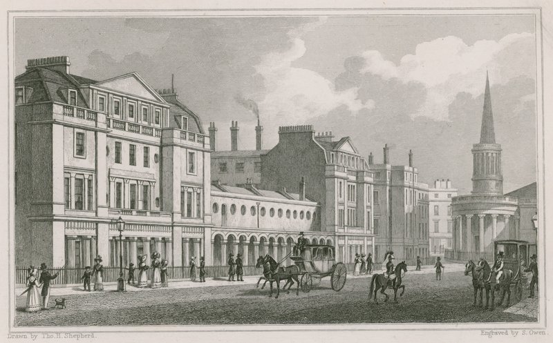 Côté ouest de Langham Place, Marylebone, Londres, y compris l