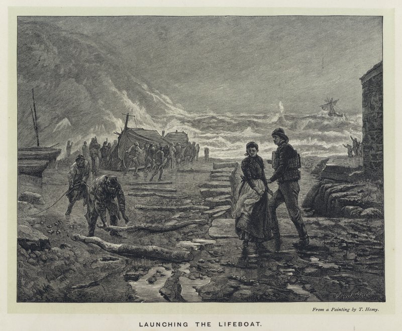 Lancement du canot de sauvetage - Thomas Marie Madawaska Hemy