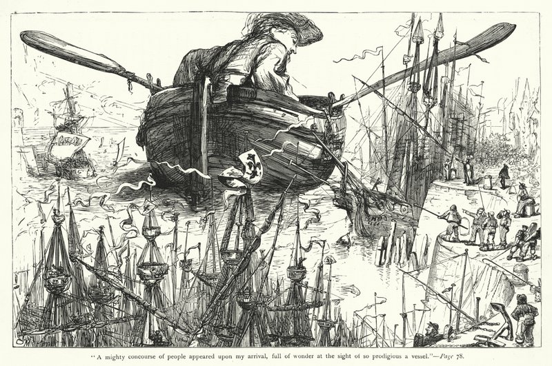 Illustration des Voyages de Gulliver par Jonathan Swift (gravure) - Thomas Morten