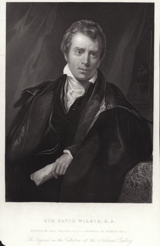 Sir David Wilkie, peintre écossais. Gravure par Francis Holl - Thomas Phillips