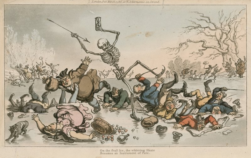 Sur la glace fragile, le patin vrombissant devient un instrument du destin - Thomas Rowlandson