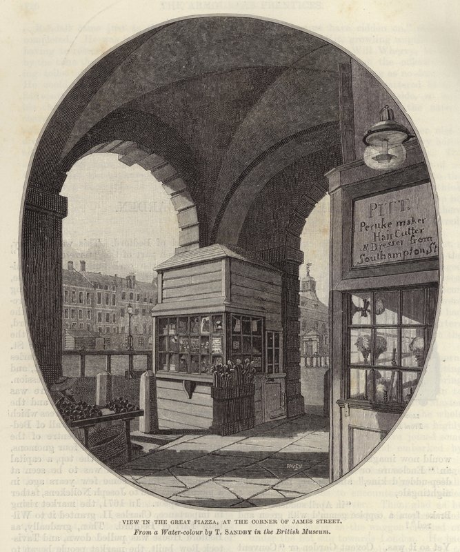 Vue de la grande place au coin de James Street - Thomas Sandby