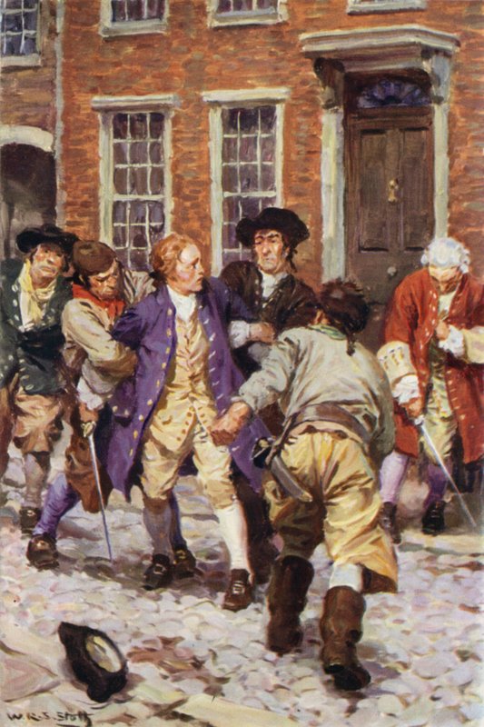 "À cet instant, plusieurs hommes se précipitèrent et saisirent Jones" - W.R.S. (after) Stott
