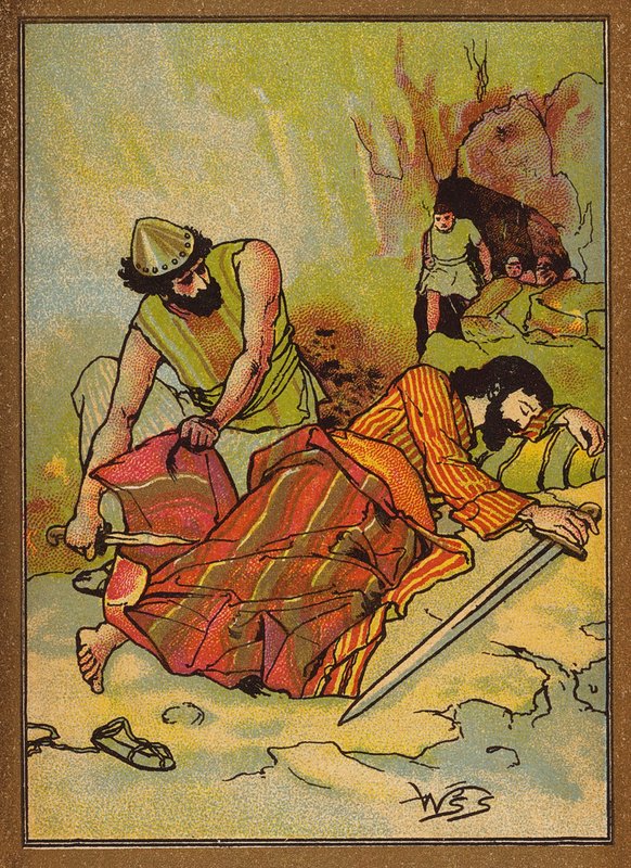 David coupe le pan de la robe de Saül - W.S. Stacey