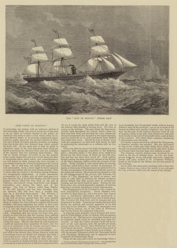Le Navire à Vapeur de la Ville de Boston - Walter William May