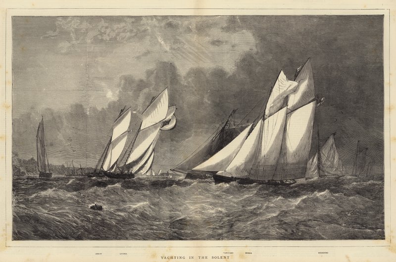 Yachting dans le Solent - Walter William May