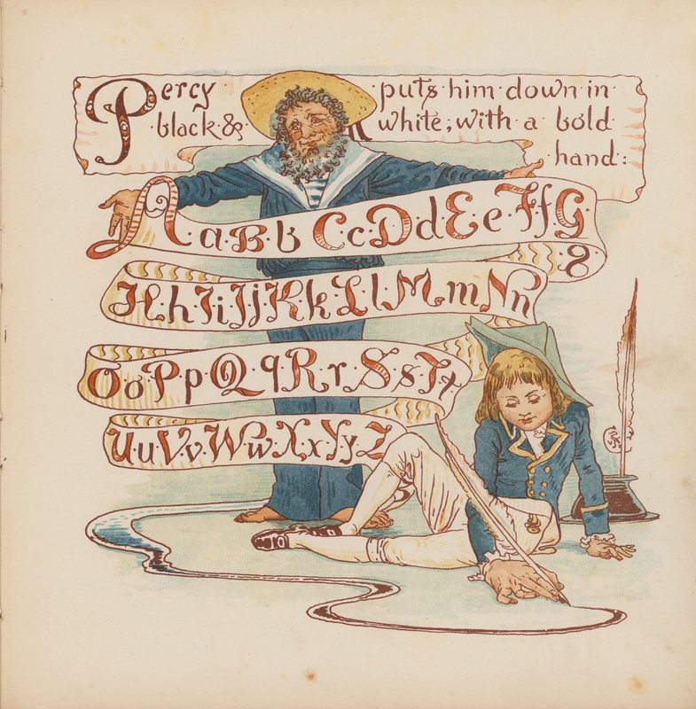 Illustration pour Pothooks and Perseverance de Walter Crane - Walter (after) Crane