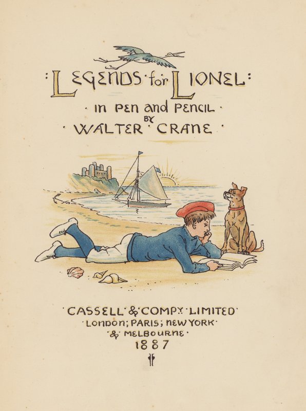 Illustration de la page de titre pour Legends for Lionel par Walter Crane - Walter (after) Crane