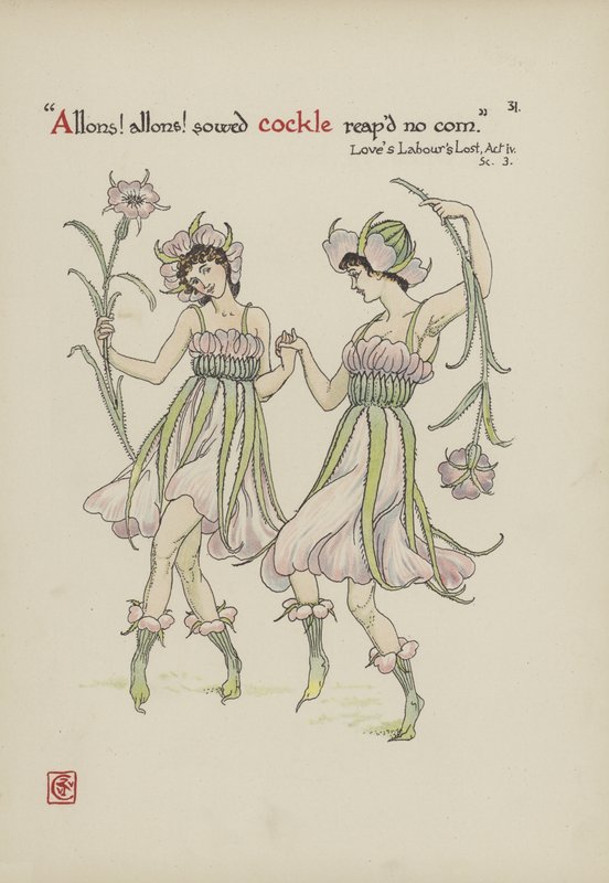 Fleurs du jardin de Shakespeare - Walter Crane