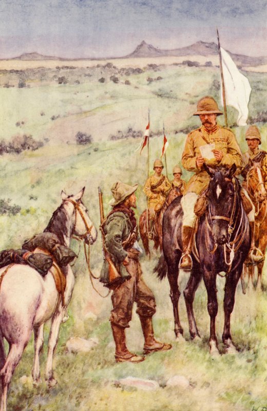 Lord Kitchener et le messager du général Cronje, Paardeberg - Walter Paget