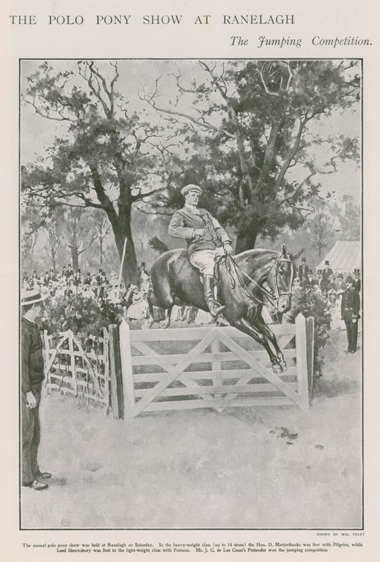 Le spectacle de poney polo à Ranelagh, la compétition de saut - Walter Stanley Paget