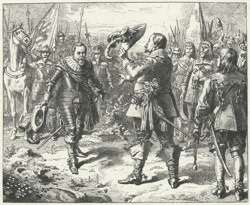 Rencontre de Gustave-Adolphe de Suède et Jean-Georges Ier, Électeur de Saxe à Duben, 1631 - Wilhelm Camphausen