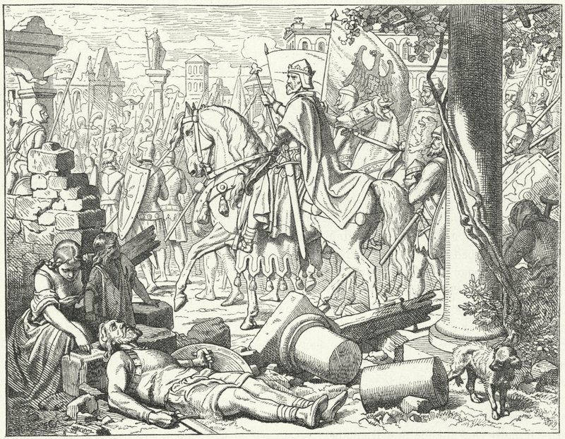 Frédéric Barberousse entrant à Milan - Wilhelm Camphausen