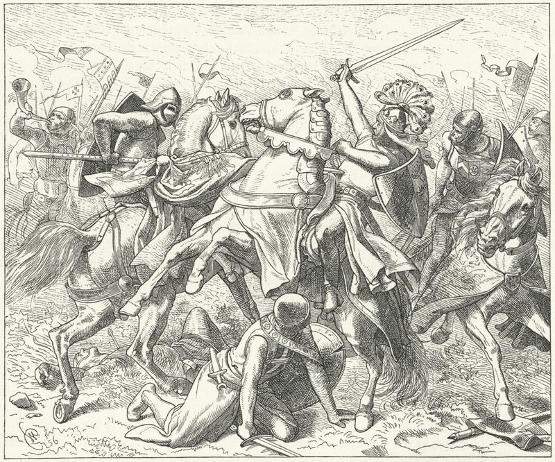 Le duc rebelle Rodolphe de Souabe mortellement blessé à la bataille de l