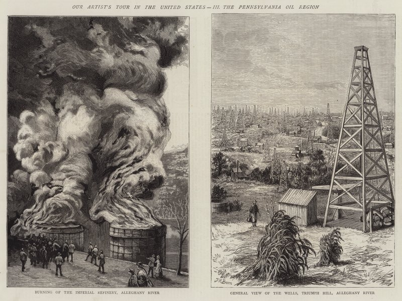 Le tour de notre artiste aux États-Unis, III, la région pétrolière de Pennsylvanie - William Bazett Murray
