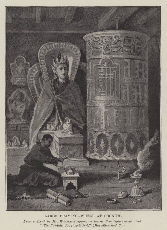 Grande roue de prière à Soonum - William Crimea Simpson