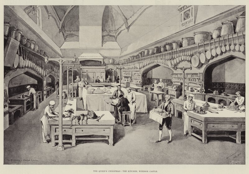 Noël de la reine, la cuisine, château de Windsor - William Crimea Simpson