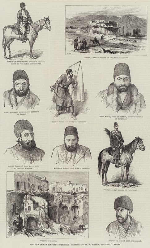 Avec la commission de la frontière afghane - William Crimea Simpson