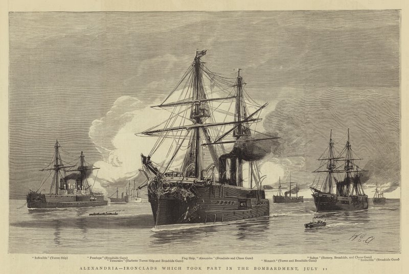 Alexandrie, cuirassés ayant participé au bombardement, 11 juillet - William Edward Atkins